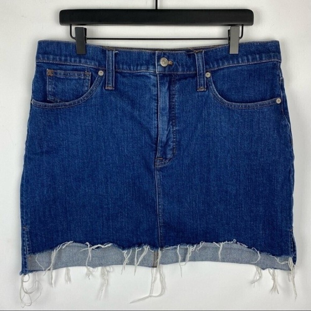 Madewell Denim Mini Skirt Womens Blue Size 32 5 Pocket Step Hem Edition Ladies - Picture 3 of 10